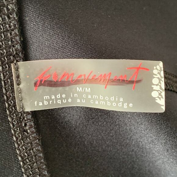 Free People Movement Black One-Piece Athletic Jumpsuit Crisscross Back Size M - Picture 11 of 12